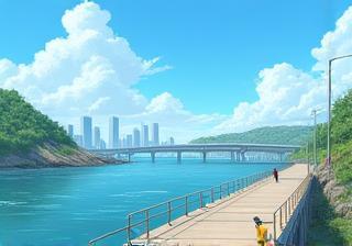 大阪の釣り場風景